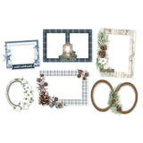 Simple Stories, Simple Vintage Fresh Snow Chipboard Frames, 6/Pkg