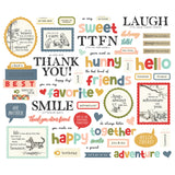 Simple Stories, Say Cheese Classic Pooh, Bits & Pieces 55/Pkg, Sentiment (#23924)