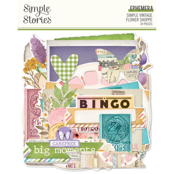 Simple Stories, Simple Vintage Flower Shoppe Ephemera, 39/Pkg (#24225)