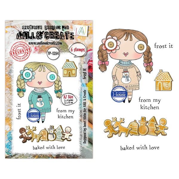AALL & Create, #TP-1384, Frost It, A7 Clear Stamp, Designed by Janet Klein