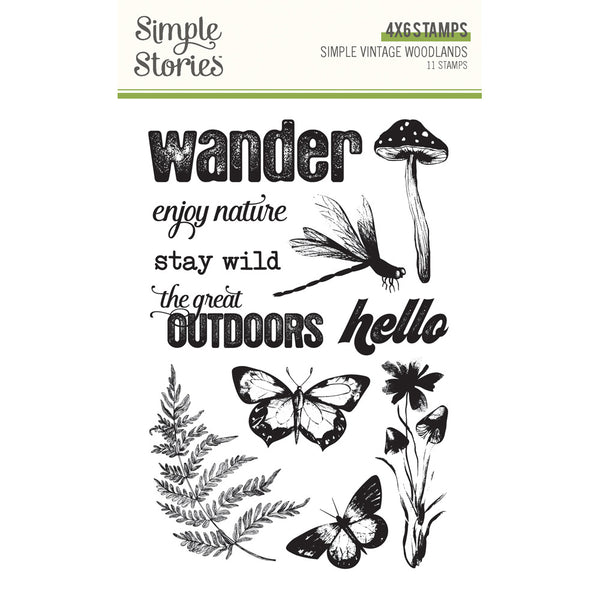 Simple Stories, Photopolymer Clear Stamps, Simple Vintage Woodlands (24720)