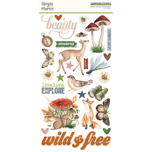 Simple Stories, Simple Vintage Woodlands Chipboard, 6"x12" (24721)