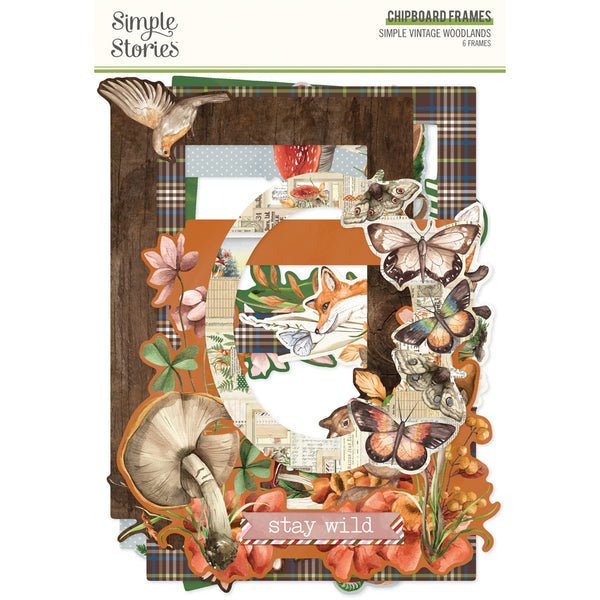 Simple Stories, Simple Vintage Woodlands Chipboard Frames (24727)