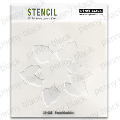 Penny Black Stencil, 3D Poinsettia Layers (#25-025)