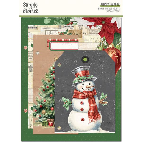 Simple Stories, Binder Inserts 6"X8", Simple Vintage Believe (#25532)