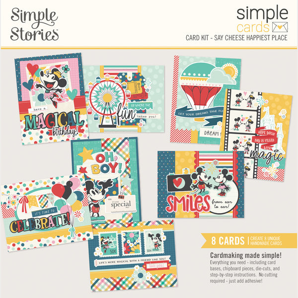 Simple Stories, Simple Cards Card Kit, Say Cheese Happiest Place