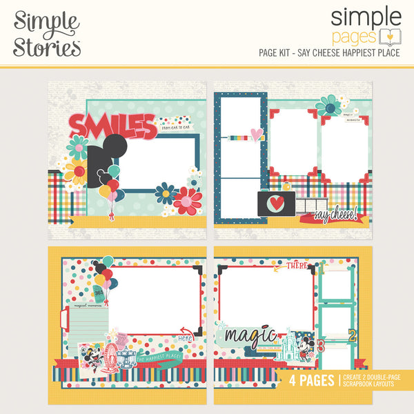 Simple Stories, Simple Pages Page Kit, Say Cheese Happiest Place