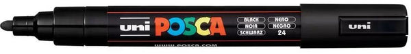POSCA 5M Medium Bullet Tip Paint Marker Pen, Black (PC-5M)