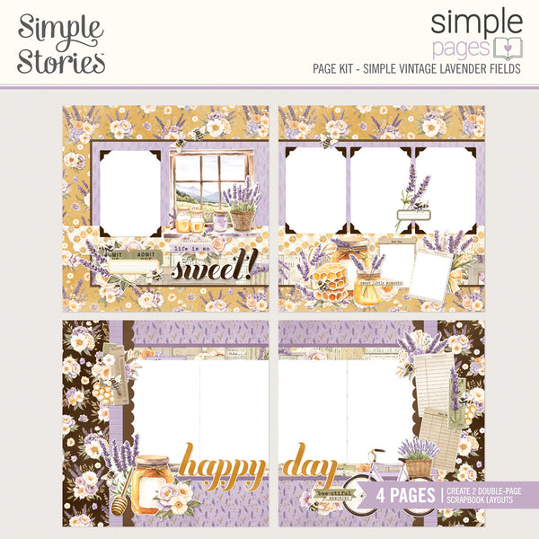 Simple Stories, Simple Pages Page Kit, Simple Vintage, Lavender Fields
