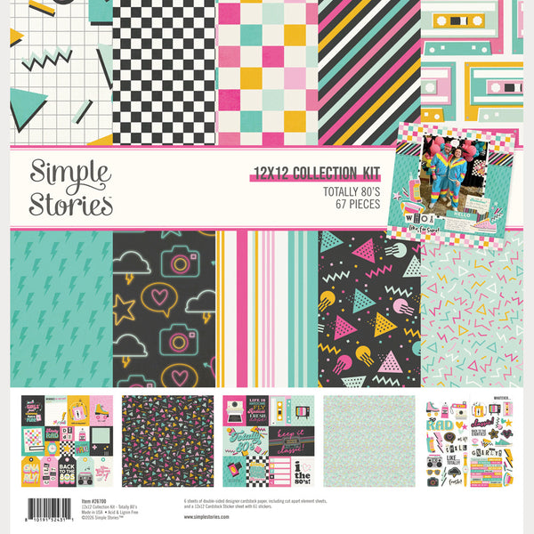Simple Stories Collection Kit 12"X12", Totally 80's (26700)
