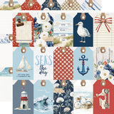 Simple Stories, Vintage Sand & Sea, Double-Sided Paper 12"X12", Tag Elements (26912)