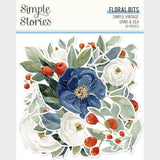 Simple Stories Floral Bits & Pieces Die Cuts, Simple Vintage Sand & Sea (26928)