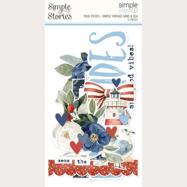 Simple Stories Simple Page Pieces Die Cuts, Simple Vintage Sand & Sea (26933)