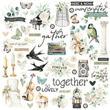 Simple Stories Chipboard Stickers 12"X12", Simple Vintage Timeless Harmony (27025)