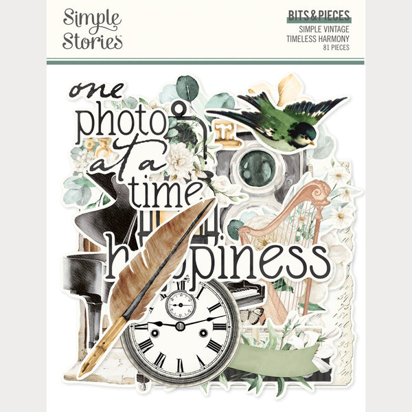 Simple Stories Bits & Pieces Die Cuts, Simple Vintage Timeless Harmony (27026)