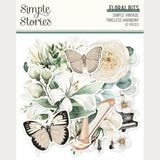 Simple Stories Floral Bits & Pieces Die Cuts, Simple Vintage Timeless Harmony (27028)