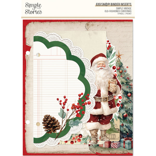 Simple Stories, SN@P! 6x8 Binder Inserts, Simple Vintage Old-Fashioned Christmas (27634)