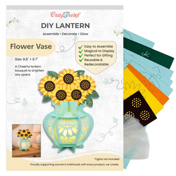 CrafTreat DIY Paper Lanterns, Flower Vase