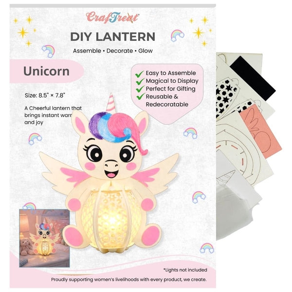 CrafTreat DIY Paper Lanterns, Unicorn