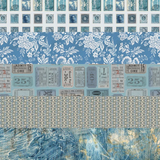 Tim Holtz Idea-ology, Double-Sided Cardstock 12"X12" 12/Pkg, Palette Collection: Blue (TH94463)