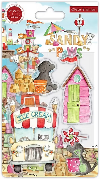 Craft Consortium, Sunday Paws, Clear Stamp, Ice Cream (CCSTMP065)