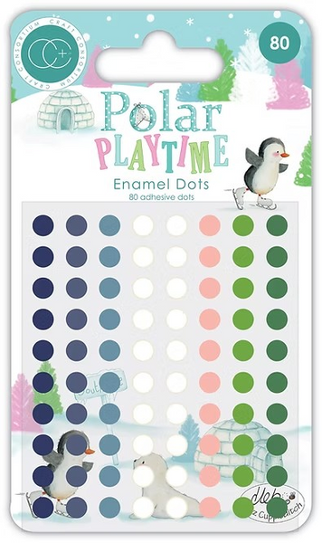 Craft Consortium, Polar Playtime, Adhesive Enamel Dots (CCADOT006)