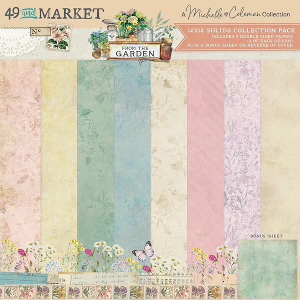 49 and Market Solids Collection Pack 12"X12", From the Garden (FTG-35292)