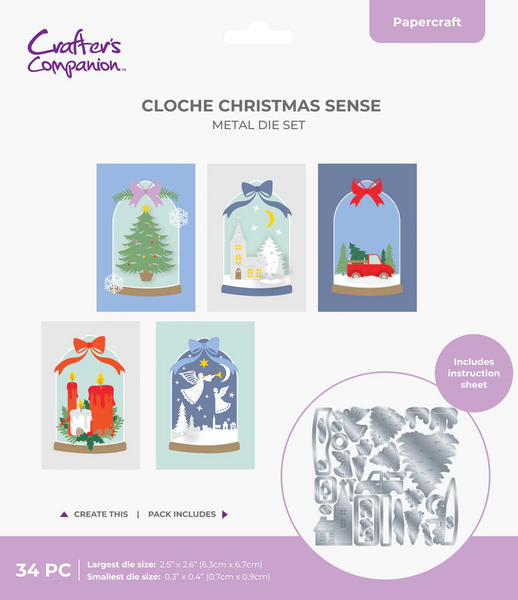 Crafters Companion Metal Die, Cloche Christmas Sense (CC-MD-CLO-XMA)
