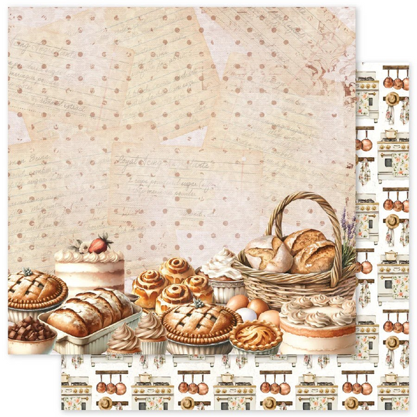 Paper Rose, 12X12 Double Sided Paper, Heart & Home - D (35887)