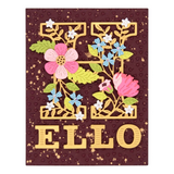 Spellbinders Etched Dies, Small Die Of The Month, Blooming Hello (DOM-DEC24)
