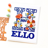 Spellbinders Etched Dies, Small Die Of The Month, Blooming Hello (DOM-DEC24)