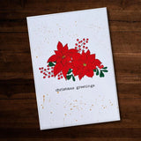 Paper Rose, Clear Stamp, Poinsettia Bouquet