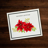 Paper Rose, Clear Stamp, Poinsettia Bouquet