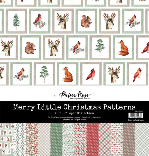 Paper Rose, 12"X12" Paper Collection, Merry Little Christmas Patterns