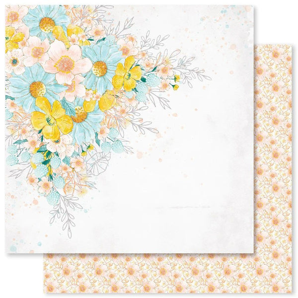 Paper Rose, 12"X12" Double-Sided Patterned Paper, Maya's Garden A