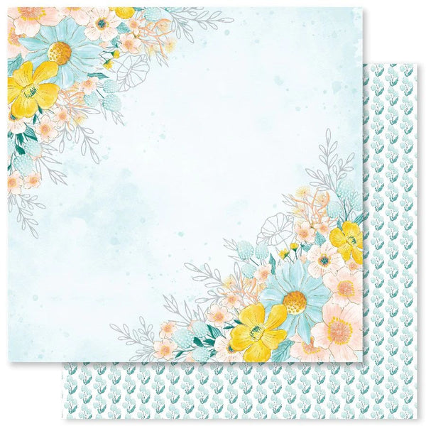Paper Rose, 12"X12" Double-Sided Patterned Paper, Maya's Garden D