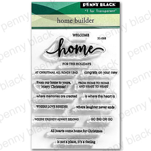 Penny Black, "T for Transparent", Clear Stamps, Home Builder (31-068)