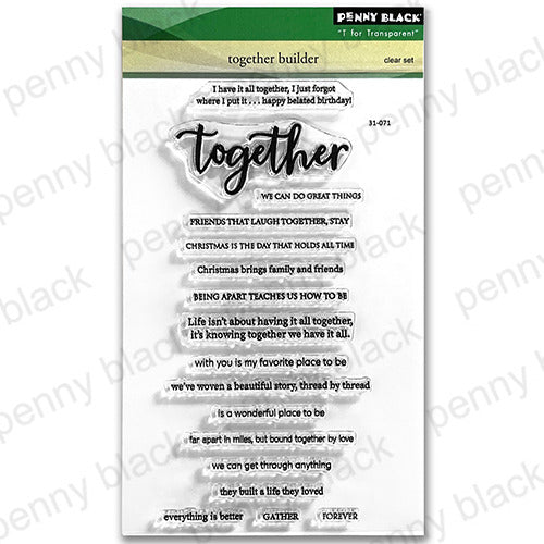Penny Black Clear Stamps 4"X6", Together Builder