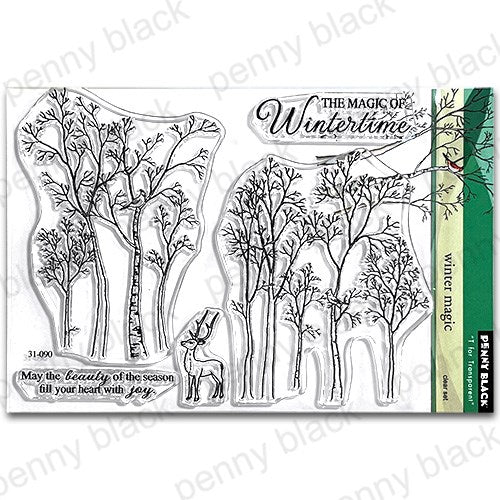 Penny Black, Clear Stamps 5" x 6.5", Winter Magic (31-090)