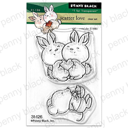 Penny Black, Clear Stamps, 3"x4", Scatter Love (31-126)