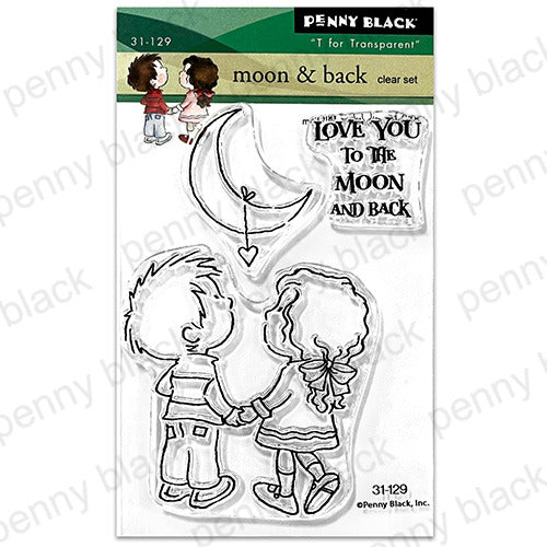 Penny Black Clear Stamps 3"X4", Moon & Back (31-129)