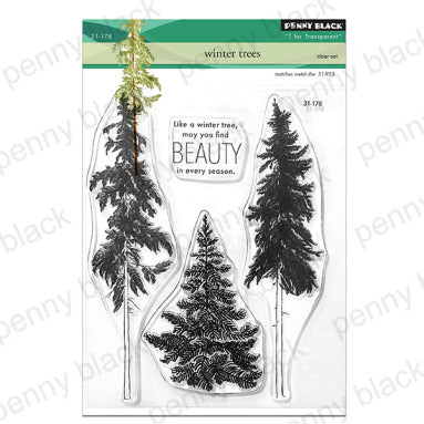 Penny Black Clear Stamps, 5"x6.5",  Winter Trees (31-178)
