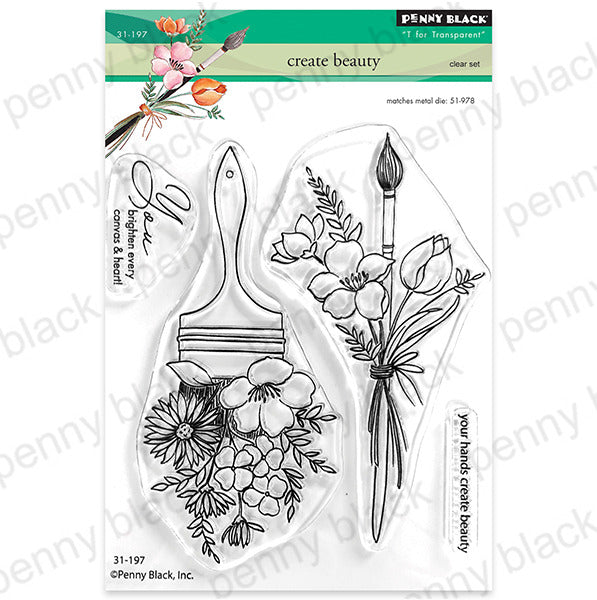 Penny Black Clear Stamps 5"x6.5", Create Beauty (31-197)
