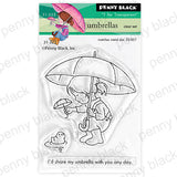 Penny Black Clear Stamps, 3"x4",  Umbrellas (31-223)