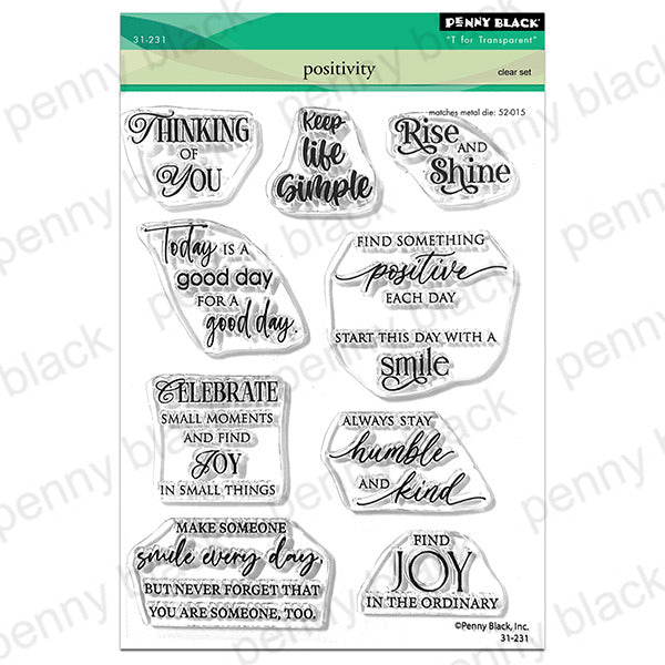 Penny Black, Clear Stamps, 5" x 6.5", Positivity (31-231)