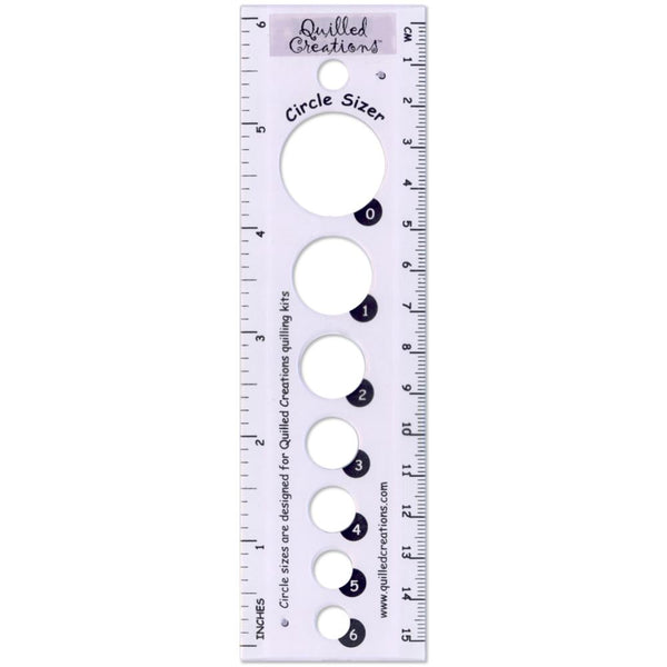 Quilled Creations Circle Sizer Ruler Tool, 6"