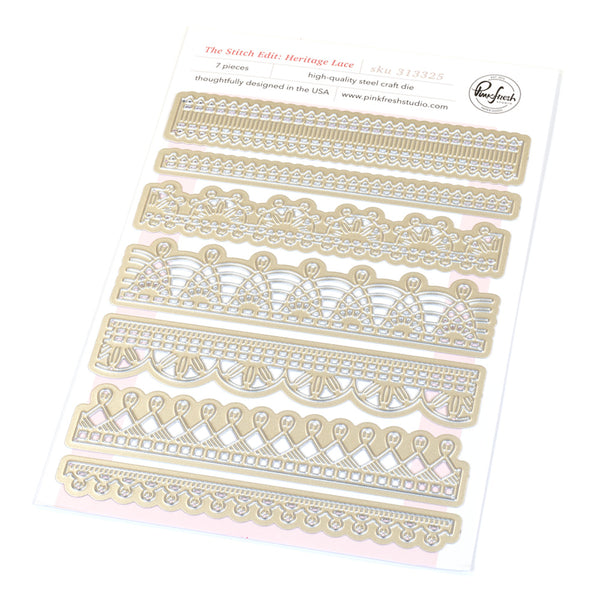 Pinkfresh Studio Essentials Die Set, The Stitch Edit: Heritage Lace (313325)