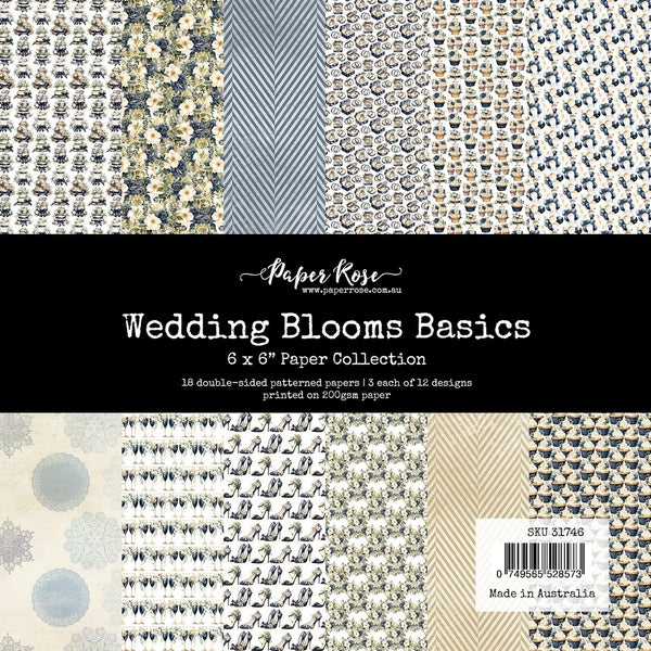Paper Rose, 6"x6" Paper Collection, Wedding Blooms Basics