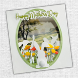 Paper Rose, Happy Mother's Day Layered Word Metal Cutting Die (31965)