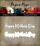 Paper Rose, Happy Mother's Day Layered Word Metal Cutting Die (31965)